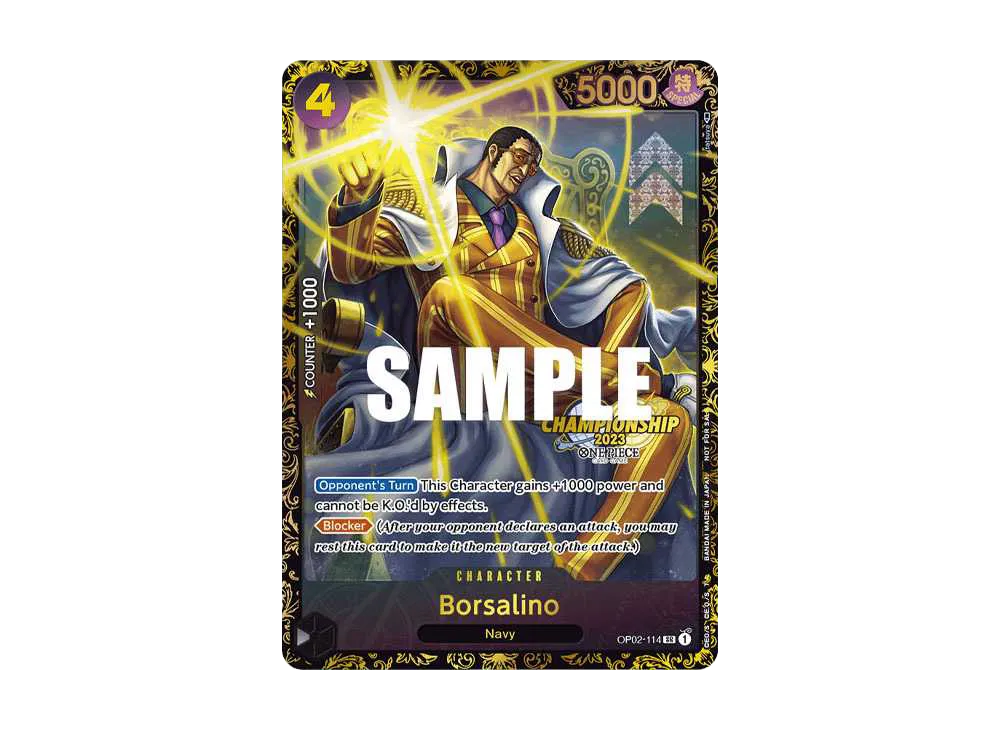 ボルサリーノ SR-P [OP02-114]【英語版】(プロモーションカード「チャンピオンシップ 2023 記念品」)