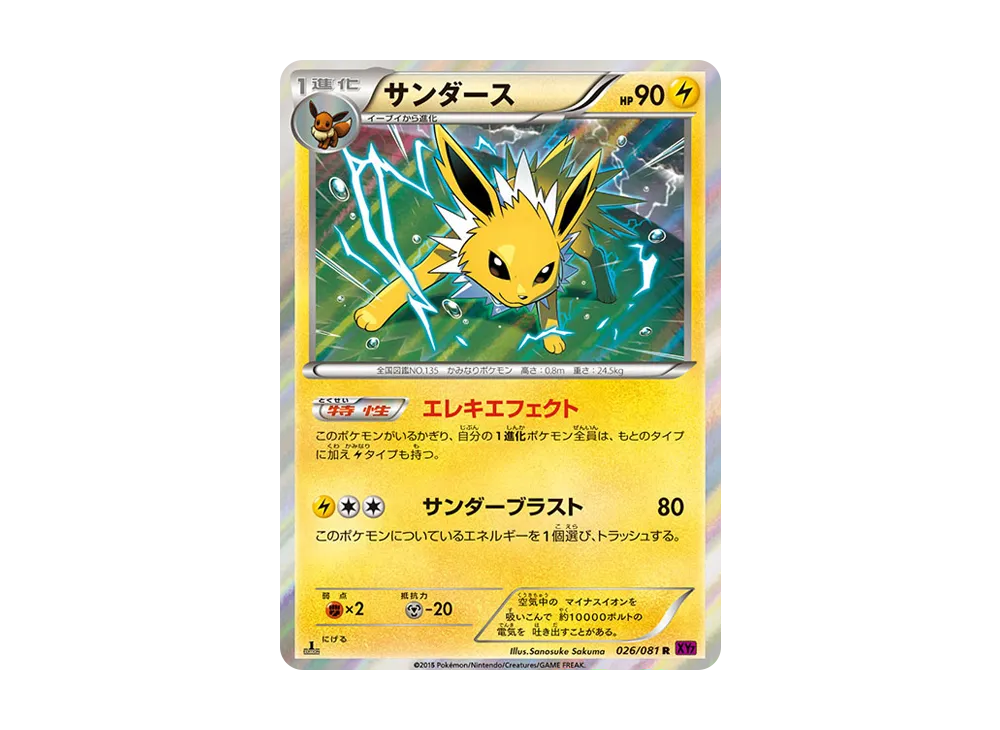 サンダース R :1ED [XY7 026/081](拡張パック「バンデットリング」)