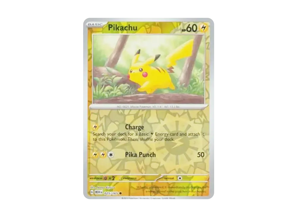 ピカチュウ C :リバースホロ [MEW EN 025/165]【英語版】(スカーレット&バイオレット「151」)