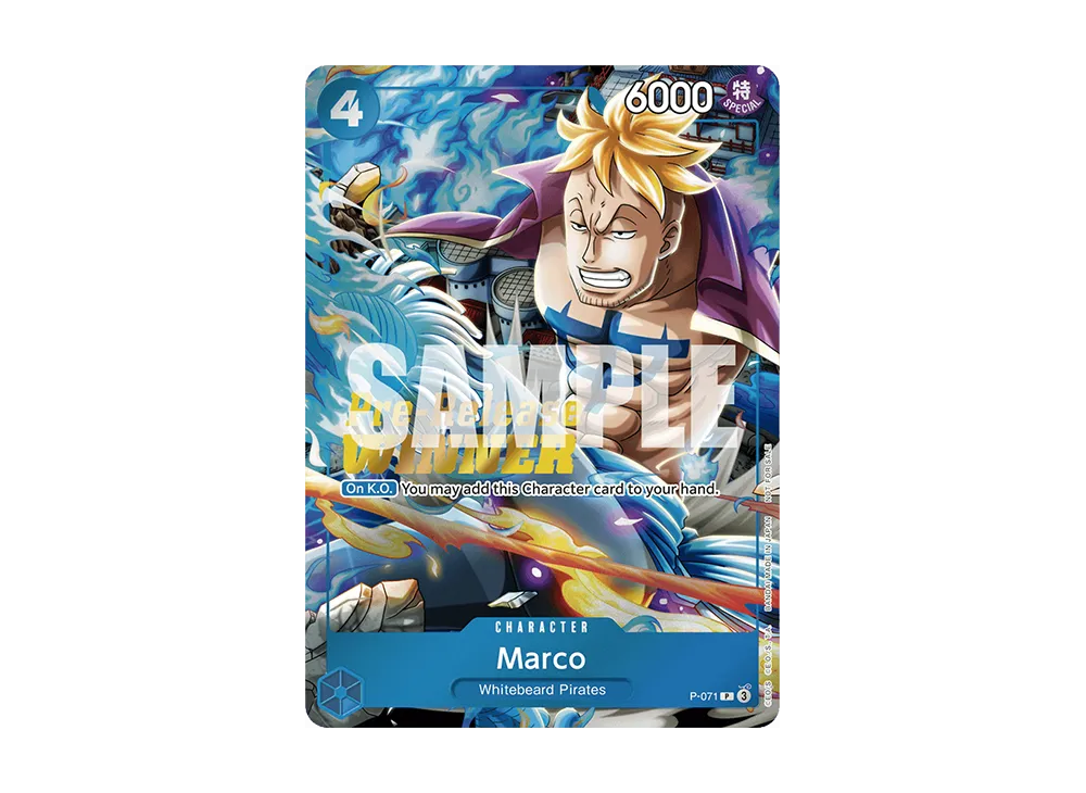 マルコ：Silver Foil + Gold Stamp P [P-071]【英語版】(プレミアムカードコレクション「OP‐08 プレリリース トーナメント」)