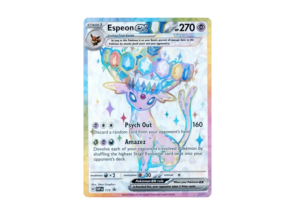 エーフィex プロモ [SVP EN 175]【英語版】(スカーレット&バイオレット「プリズマティックエボリューションズ プレミアム フィギュア コレクション」